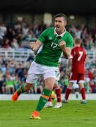 31 May 2016; Stephen Ward of Republic of Ireland celebrates after scoring his side's first goal against Belarus during the EURO2016 Warm-up International between Republic of Ireland and Belarus in Turners Cross, Cork. Photo by Brendan Moran/Sportsfile