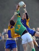 17 February 2008; Geoffrey Claffey, Roscommon, in action against Jamie Queeney, Meath. Allianz National Football League, Division 2, Round 2, Roscommon v Meath, St. Brigid's, Kiltoom, Co. Roscommon. Picture credit; Brian Lawless / SPORTSFILE