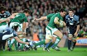 23 February 2008; David Wallace, Ireland, breaks away on the way to scoring his side's first try against Scotland. RBS Six Nations Rugby Championship, Ireland v Scotland, Croke Park, Dublin. Picture credit; Brendan Moran / SPORTSFILE