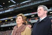 23 February 2008; President Mary McAleese with IRFU president Der Healy before being introduced to the two teams. RBS Six Nations Rugby Championship, Ireland v Scotland, Croke Park, Dublin. Picture credit; Brendan Moran / SPORTSFILE