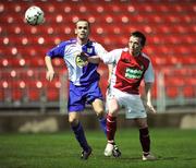 29 February 2008; Bobby Ryan, St Patrick's Athletic, in action against Anthony Kane, Blackburn Rovers. Pre-season Friendly, St Patrick's Athletic v Blackburn Rovers, Richmond Park, Dublin. Picture credit: David Maher / SPORTSFILE