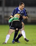 29 February 2008; Felipe Contepomi, Leinster, is tackled by Andy Dunne, Connacht. Magners League, Connacht v Leinster, Sportsground, Galway. Picture credit: Brendan Moran / SPORTSFILE