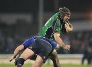 29 February 2008; John Muldoon, Connacht, is tackled by Keith Gleeson, Leinster. Magners League, Connacht v Leinster, Sportsground, Galway. Picture credit: Brendan Moran / SPORTSFILE