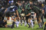 29 February 2008; Johnny O'Connor, Connacht, makes a run at the Leinster defence. Magners League, Connacht v Leinster, Sportsground, Galway. Picture credit: Brendan Moran / SPORTSFILE
