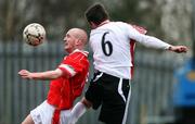 1 March 2008; Ryan Catney, Cliftonville, in action against Kevin Braniff, Portadown. JJB Sports Irish Cup Quarter-Final, Cliftonville v Portadown, Solitude, Belfast, Co. Antrim. Picture credit: Peter Morrison / SPORTSFILE