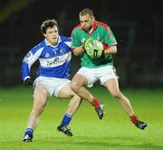 1 March 2008; Trevor Mortimer, Mayo, in action against John O'Loughlin, Laois. Allianz National Football League, Division 1, Round 3, Laois v Mayo, O'Moore Park, Portlaoise. Photo by Sportsfile