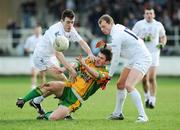 2 March 2008; Michael Hegarty, Donegal, in action against John Doyle, left, and James Kavanagh, Kildare. Allianz National Football League, Division 1, Round 3, Kildare v Donegal, St Conleth's Park, Newbridge, Co. Kildare. Picture credit: Matt Browne / SPORTSFILE