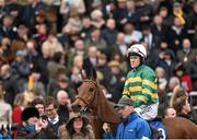 13 March 2015; Carlingford Lough, with Tony McCoy up, goes to post ahead of the Cheltenham Gold Cup. Cheltenham Racing Festival 2015, Prestbury Park, Cheltenham, England. Picture credit: Ramsey Cardy / SPORTSFILE