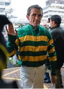 13 March 2015; Jockey Tony McCoy walks into the weigh room after the Grand Annual Chase. Cheltenham Racing Festival 2015, Prestbury Park, Cheltenham, England. Picture credit: Ramsey Cardy / SPORTSFILE