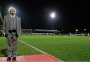 13 March 2015; The President of Ireland Michael D. Higgins stands during the National Anthem before the game. SSE Airtricity League Premier Division, Bohemians v Galway United, Dalymount Park, Dublin. Picture credit: David Maher / SPORTSFILE