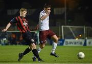 13 March 2015; Derek Prendergast, Bohemians, in action against Enda Curran, Galway United. SSE Airtricity League Premier Division, Bohemians v Galway United, Dalymount Park, Dublin. Picture credit: David Maher / SPORTSFILE