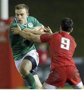 13 March 2015; Ciaran Gaffney, Ireland, is tackled by Tom Williams, Wales. U20's Six Nations Rugby Championship, Wales v Ireland, Parc Eirias, Colwyn Bay, Wales. Picture credit: Magi Haroun / SPORTSFILE