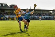 14 March 2015; Paul Flanagan, Clare, in action against Cian Boland, Dublin. Allianz Hurling League Division 1A Round 4, Clare v Dublin. Cusack Park, Ennis, Co. Clare. Picture credit: Diarmuid Greene / SPORTSFILE