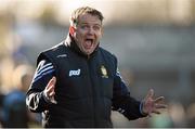14 March 2015; Clare manager Davy Fitzgerald reacts during the game. Allianz Hurling League Division 1A Round 4, Clare v Dublin. Cusack Park, Ennis, Co. Clare. Picture credit: Diarmuid Greene / SPORTSFILE