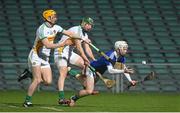 14 March 2015; Cian Lynch, Limerick, in action against David King and Colin Egan, left, Offaly. Allianz Hurling League Division 1B Round 4, Limerick v Offaly. Gaelic Grounds, Limerick. Picture credit: Diarmuid Greene / SPORTSFILE