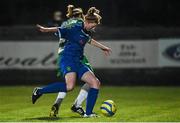 14 March 2015; Hayley Nolan, Peamount United, in action against Catherine Hyndman, Castlebar Celtic. Continental Tyres Women's National League, Castlebar Celtic v Peamount United, Celtic Park, Castlebar, Co. Mayo. Picture credit: Pat Murphy / SPORTSFILE