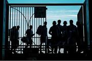 14 March 2015; Dublin players arrive in the stadium ahead of the game. Allianz Football League Division 1 Round 5, Mayo v Dublin. Elverys MacHale Park, Castlebar, Co. Mayo. Picture credit: Piaras Ó Mídheach / SPORTSFILE