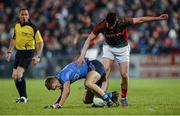 14 March 2015; Jonny Cooper, Dublin, in action against Alan Freeman, Mayo. Allianz Football League Division 1 Round 5, Mayo v Dublin. Elverys MacHale Park, Castlebar, Co. Mayo. Picture credit: Piaras Ó Mídheach / SPORTSFILE