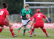 15 March 2015; Jenny Murphy, Ireland, in action against Carys Philips, Wales. Women's Six Nations Rugby Championship, Wales v Ireland,St Helen's, Swansea, Wales. Picture credit: Steve Pope / SPORTSFILE