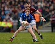 15 March 2015; Niall McDermott, Cavan, in action against Johnny Duane, Galway. Allianz Football League Division 2 Round 5, Galway v Cavan. Pearse Stadium, Galway. Picture credit: Piaras Ó Mídheach / SPORTSFILE