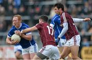 15 March 2015; Cian Mackey, Cavan, in action against Johnny Duane, Galway. Allianz Football League Division 2 Round 5, Galway v Cavan, Pearse Stadium, Galway. Picture credit: Ray Ryan / SPORTSFILE