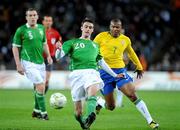 6 February 2008; Darren Potter, Republic of Ireland, in action against Julio Baptista, Brazil. International Friendly, Republic of Ireland v Brazil, Croke Park, Dublin. Picture credit; Brian Lawless / SPORTSFILE