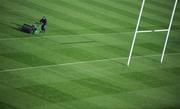 19 February 2008; A general view of groundsman cutting grass at Croke Park before the RBS Six Nations game between Ireland and Scotland on Saturday. Croke Park, Dublin. Picture credit; David Maher / SPORTSFILE