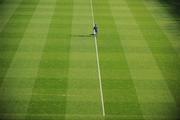 19 February 2008; A general view of groundsman cutting grass at Croke Park before the RBS Six Nations game between Ireland and Scotland on Saturday. Croke Park, Dublin. Picture credit; David Maher / SPORTSFILE