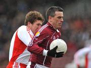 2 March 2008; Padraic Joyce, Galway, in action against Dermot Carlin, Tyrone. Allianz National Football League, Division 1, Round 3, Galway v Tyrone, Pearse Stadium, Galway. Picture credit: Brian Lawless / SPORTSFILE