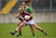 15 March 2015; Sinead Burke, Galway, in action against Louise Galvin, Kerry. TESCO HomeGrown Ladies National Football League, Division 1, Round 5, Galway v Kerry, Tuam Stadium, Tuam, Co. Galway. Picture credit: Pat Murphy / SPORTSFILE