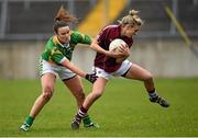 15 March 2015; Sinead Burke, Galway, in action against Louise Galvin, Kerry. TESCO HomeGrown Ladies National Football League, Division 1, Round 5, Galway v Kerry, Tuam Stadium, Tuam, Co. Galway. Picture credit: Pat Murphy / SPORTSFILE