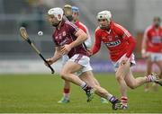 15 March 2015; Andrew Smith, Galway, in action against Brian Lawton, Cork. Allianz Hurling League Division 1A Round 4, Galway v Cork. Pearse Stadium, Galway. Picture credit: Ray Ryan / SPORTSFILE