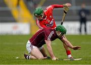 15 March 2015; Alan Cadogan, Cork, in action against Greg Lally, Galway. Allianz Hurling League Division 1A Round 4, Galway v Cork. Pearse Stadium, Galway. Picture credit: Piaras Ó Mídheach / SPORTSFILE