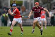 15 March 2015; Patrick Horgan, Cork, in action against Iarla Tannian, Galway. Allianz Hurling League Division 1A Round 4, Galway v Cork. Pearse Stadium, Galway. Picture credit: Piaras Ó Mídheach / SPORTSFILE