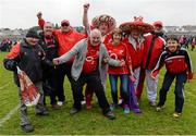 15 March 2015; Cork supporters celebrate victory over Galway. Allianz Hurling League Division 1A Round 4, Galway v Cork. Pearse Stadium, Galway. Picture credit: Piaras Ó Mídheach / SPORTSFILE