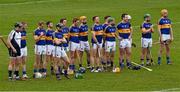 15 March 2015; The Tipperary starting 15 stand during a tribute to the late Tony Reddin who died recently. Allianz Hurling League, Division 1A, Round 4, Tipperary v Kilkenny, Semple Stadium, Thurles, Co. Tipperary. Picture credit: Ray McManus / SPORTSFILE