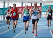15 March 2015; Joe Gough, West Waterford AC, leads the field on his way to winning the Men's 400m event, during the GloHealth National Masters Indoor Track and Field Championships. Athlone International Arena, Athlone, Co. Westmeath. Picture credit: Tomás Greally / SPORTSFILE