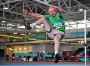 15 March 2015; John Murphy, Liscarroll AC, Co. Cork, in action during the Men's High Jump event, during the GloHealth National Masters Indoor Track and Field Championships. Athlone International Arena, Athlone, Co. Westmeath. Picture credit: Tomás Greally / SPORTSFILE