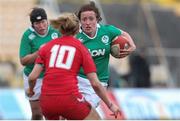 15 March 2015; Ailis Egan, Ireland, is tackled by Elinor Snowsill, Wales. Women's Six Nations Rugby Championship, Wales v Ireland,St Helen's, Swansea, Wales. Picture credit: Steve Pope / SPORTSFILE