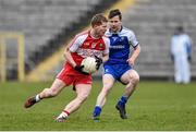15 March 2015; Enda Lynn, Derry, in action against Karl O'Connell, Monaghan. Allianz Football League, Division 1, Round 5, Monaghan v Derry, St Tiernach’s Park, Clones, Co. Monaghan. Picture credit: Ramsey Cardy / SPORTSFILE