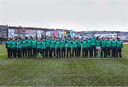 15 March 2015; The Ireland team line up for the anthems. Women's Six Nations Rugby Championship, Wales v Ireland,St Helen's, Swansea, Wales. Picture credit: Steve Pope / SPORTSFILE