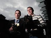 5 March 2008: Monaghan footballer Tommy Freeman, right, and Tipperary hurler Eoin Kelly who were presented with the Vodafone GAA Player of the Month Awards for February at a luncheon in Dublin. The Westbury Hotel, Dublin. Picture credit: Pat Murphy / SPORTSFILE  *** Local Caption ***
