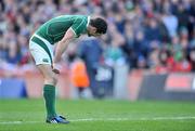 8 March 2008; A dejected Rob Kearney, Ireland, at the end of the game. RBS Six Nations Rugby Championship, Ireland v Wales, Croke Park, Dublin. Picture credit: Brendan Moran / SPORTSFILE
