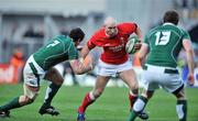 8 March 2008; Tom Shanklin, Wales, is tackled by David Wallace, Ireland. RBS Six Nations Rugby Championship, Ireland v Wales, Croke Park, Dublin. Picture credit: Brendan Moran / SPORTSFILE