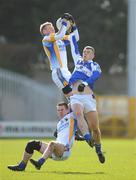 9 March 2008; Ger Reddin, Laois, in action against Rory Finn and Conor Boyle, Wicklow. Leinster Under 21 Football Championship, Laois v Wicklow, O'Moore Park, Portlaoise. Photo by Sportsfile