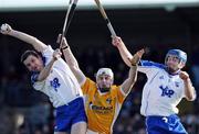 9 March 2008; Ken McGrath, Waterford, takes the ball from team-mate Michael Walsh and Liam Watson, Antrim. Allianz National Hurling League, Division 1A, Round 3, Waterford v Antrim, Fraher Field, Dungarvan, Co. Waterford. Picture credit: Matt Browne / SPORTSFILE