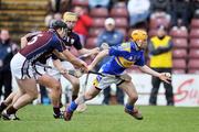 9 March 2008; James Woodlock, Tipperary, in action against Shane Kavanagh, 5, and Fergal Healy, Galway. Allianz National Hurling League, Division 1B, Round 3, Galway v Tipperary, Pearse Stadium, Galway. Picture credit: Brendan Moran / SPORTSFILE