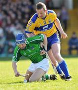 9 March 2008; Stephen Lucey, Limerick, in action against Barry Nugent, Clare. Allianz National Hurling League, Division 1B, Round 3, Limerick v Clare, Gaelic Grounds, Limerick. Picture credit: David Maher / SPORTSFILE