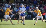 9 March 2008; Michael Walsh, Waterford, in action against Shane McNaughton, left, and Donal McNaughton, Antrim. Allianz National Hurling League, Division 1A, Round 3, Waterford v Antrim, Fraher Field, Dungarvan, Co. Waterford. Picture credit: Matt Browne / SPORTSFILE