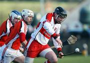 9 March 2008; Paddy McCloskey, Derry, in action against Paul McCormack, Armagh. Allianz National Hurling League, Division 2B, Round 3, Armagh v Derry, Keady, Co. Armagh. Picture credit; Oliver McVeigh / SPORTSFILE